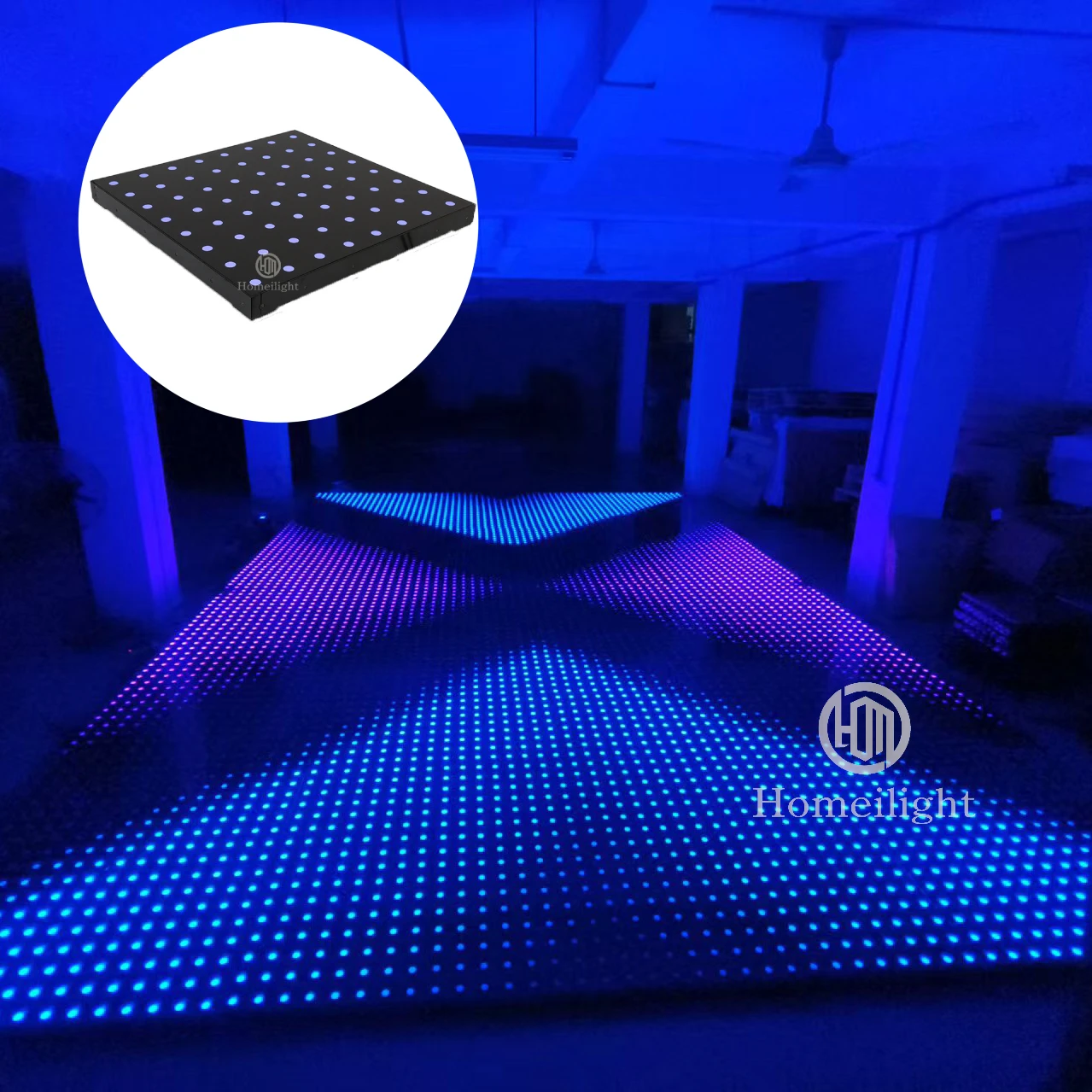 

Hot Selling LED Dance Floor Interactive Portable P7.5cm Video Dance Floor Stage Light Set for Wedding Night Club Party
