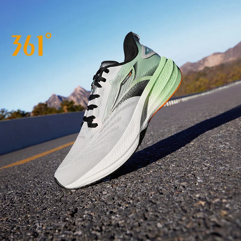 

361 Degrees Titan CQT Men Running Shoes Woven Stable Cushioning Breathable Non-slip Lightweight Jogging Male Sneakers 672512230