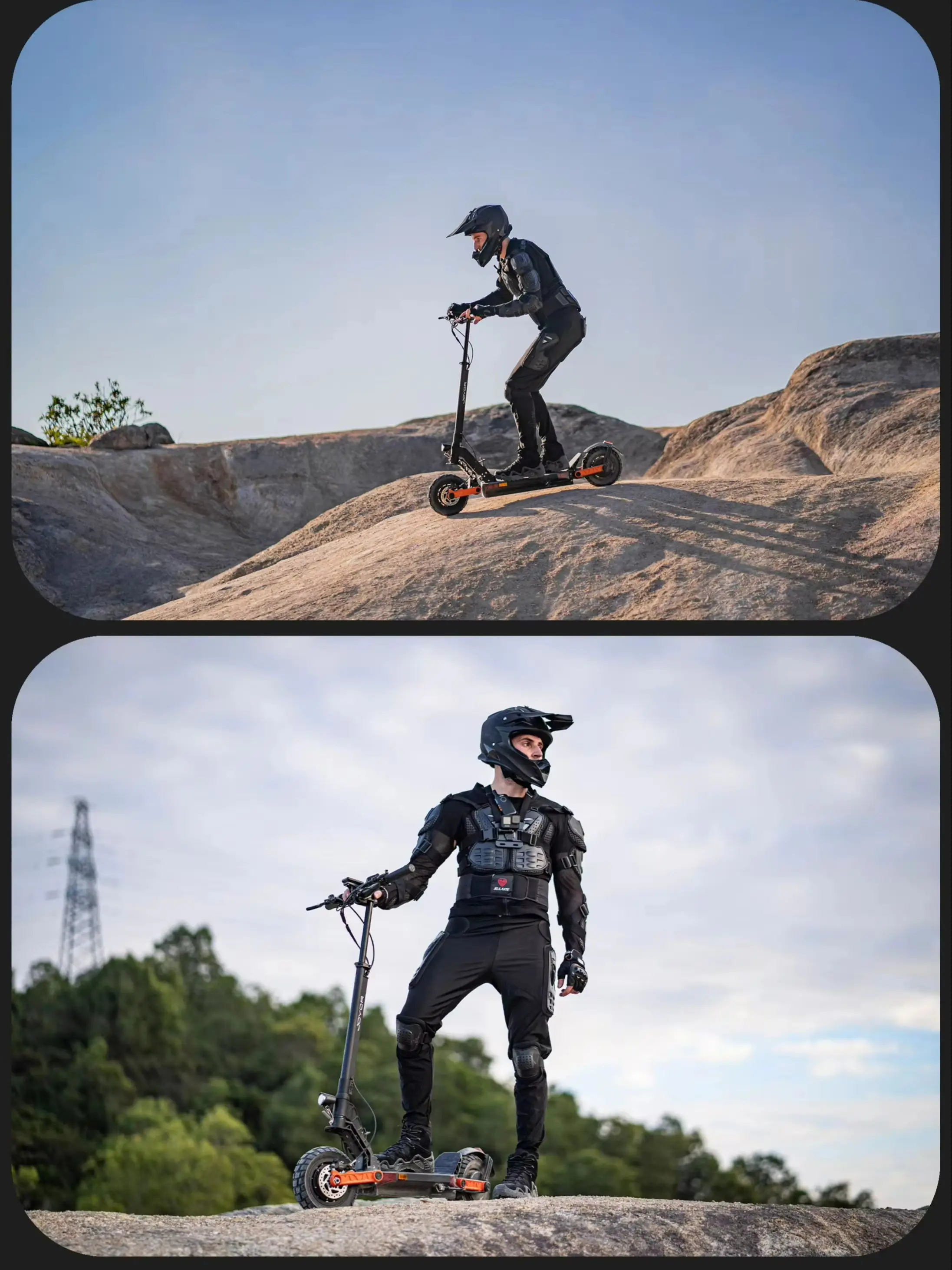 JOYOR S5-Z Elektroroller für Erwachsene 48V 13Ah 55km 10" Offroad E-Scooter Faltbar Doppelfederung Doppelbremse Aluminiumlegierung