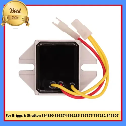 Imagen 1 del producto Rectificador regulador de voltaje de 3 pines y 3 cables apto para Briggs & Stratton 394890 393374 691185 797375 797182 845907