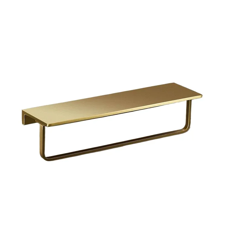 Brass brushed bathroom rack toilet storage rack wall towel rack hotel wall decoration baffle