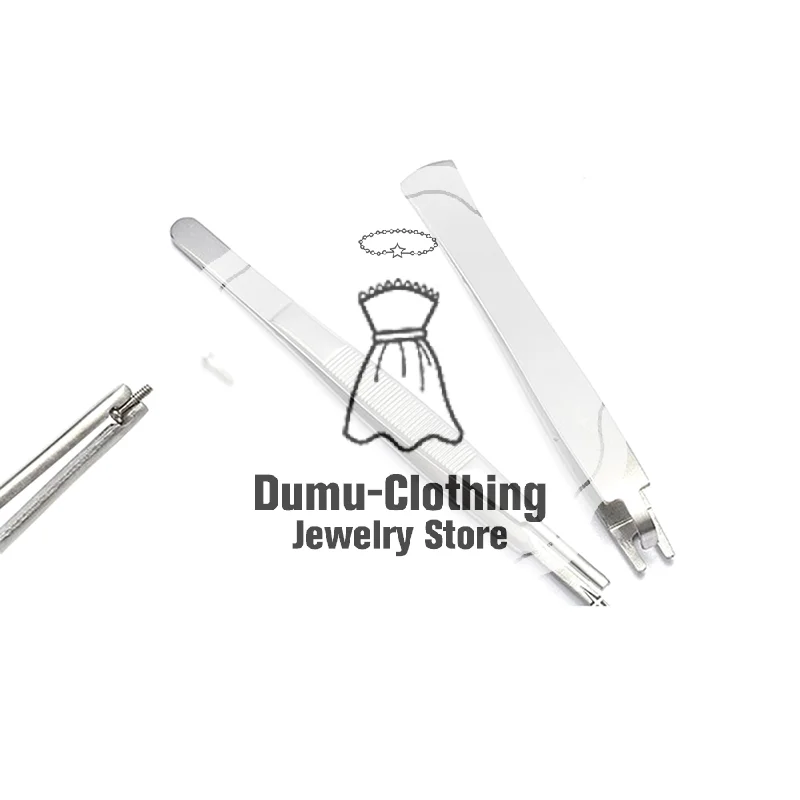 Glasses Nose Pad Install Tool Professional Glasses Screw Tweezer Eyeglasses Machining Stainless Steel Clips