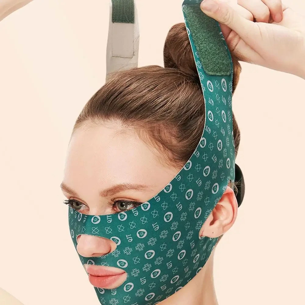 Elastic Face Slimming Bandage V Line Face Shaper Women Chin Cheek Lift Up Belt Facial Massager Strap Face Skin Care Tools Beauty