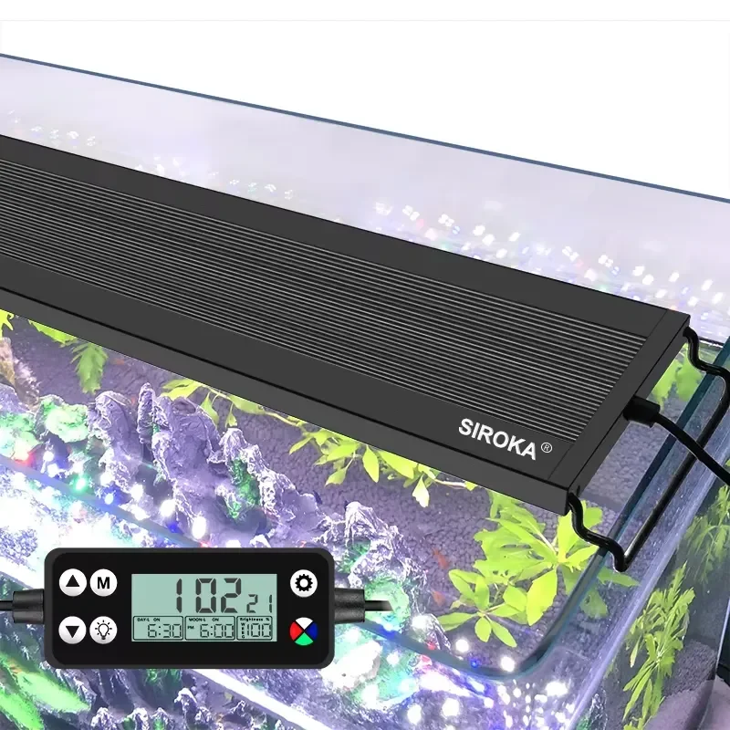 SIROKA SRK-YFT 90 cm Full Spectrum LED Aquarium Light for Fish Tank Coral and Aquatic Plants WRGB Luminous with Controller