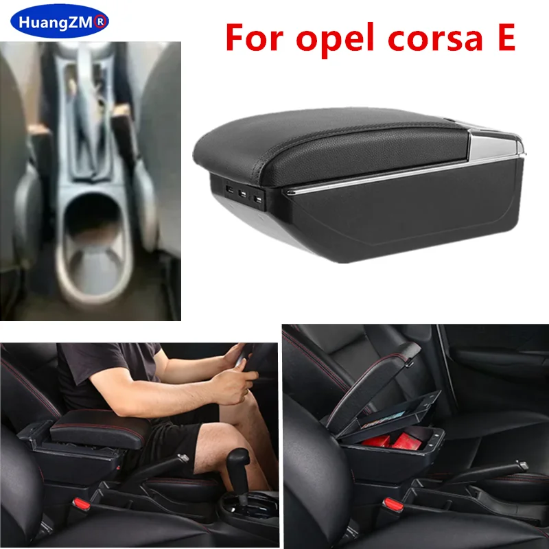 Auto-Armlehnenbox für Opel Corsa E, Armlehnenbox für Opel Corsa E 2014-2020, Aufbewahrungsbox, speziell für den Innenraum, Nachrüst-Autozubehör