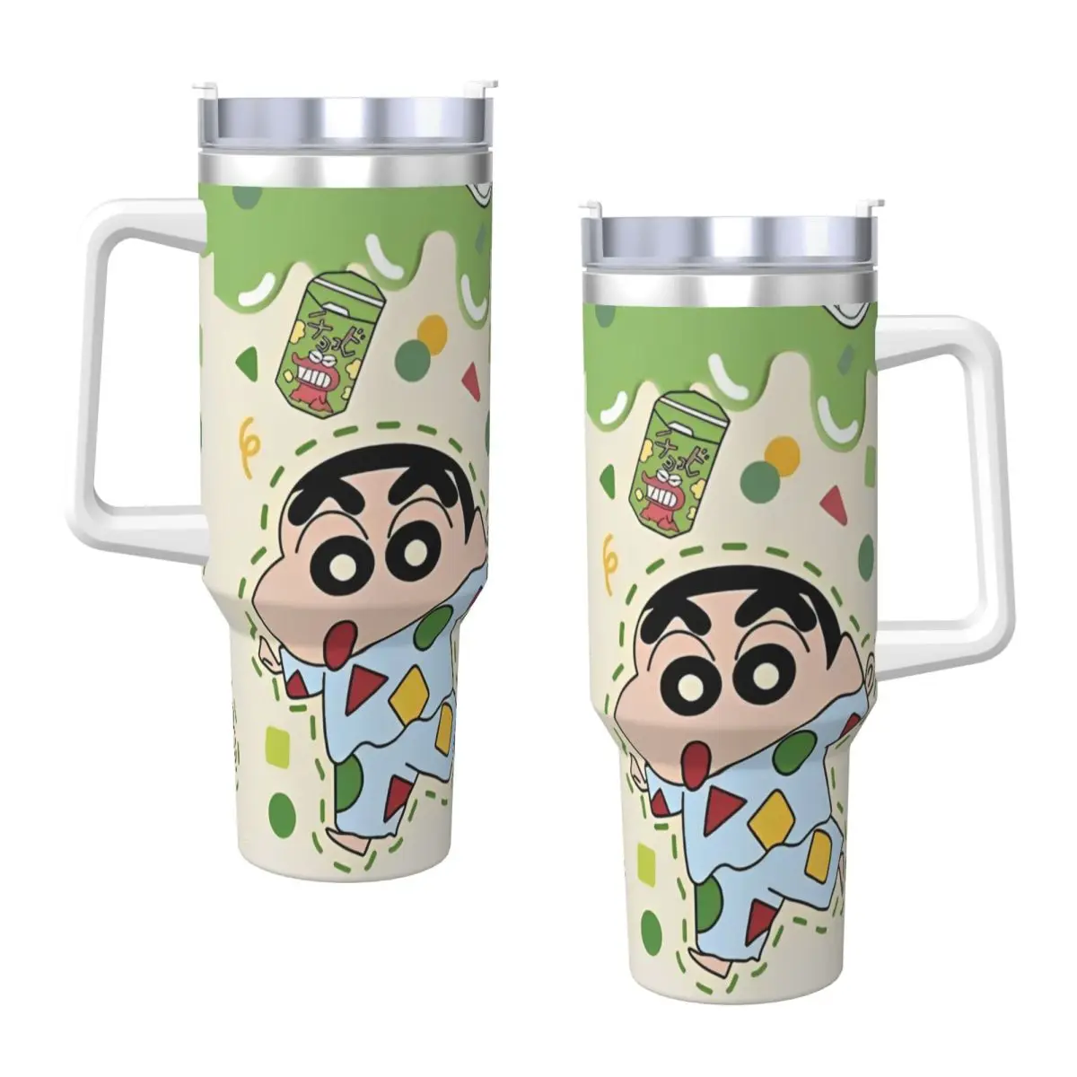 Stainless Steel Tumbler Crayons Nohara Shinnosuke Coffee Mug shins-chans Insulated Cold Drink Car Mugs Beach Custom Water Bottle