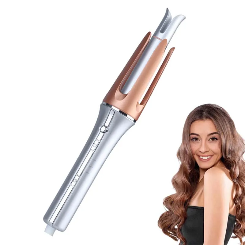 新デザインのデジタル回転式電動ヘアアイロン。自動でカールを作り、ヘアスタイリングに最適なローラー型。