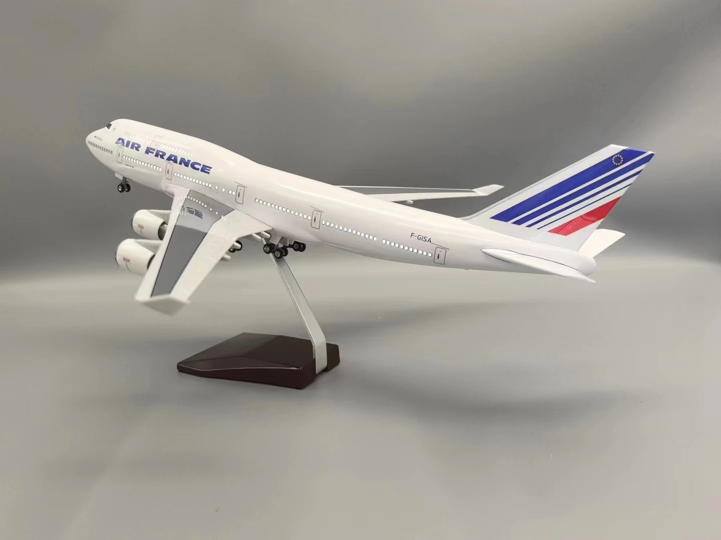 

47CM Model Diecast Resin B747 AIRFRANCE AIR France Airlines With Landing Gear Wheels Aircraft Plane Toy Collection Display Gifts