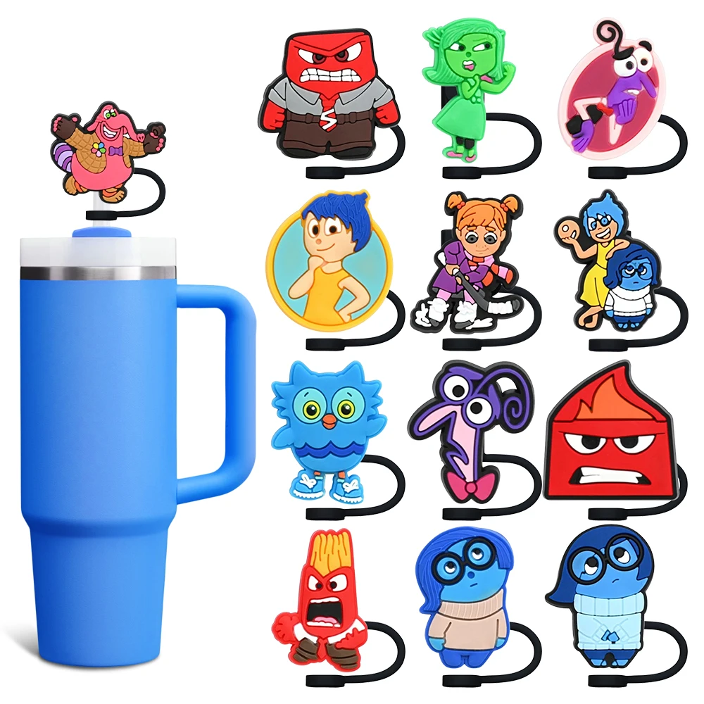 Hot Toys America Movie Cartoon Straw Cover Cap 10MM Straw Plug Eco-friendly Splash Proof Drinking Cup Straw Charms Pendent Gift