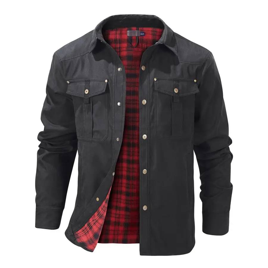 

Легкие ковбойские рубашки в клетку с длинными рукавами и фланелевой подкладкой в стиле вестерн, куртки