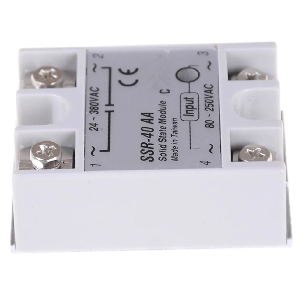 SSR-40AA 40A AC Control 80-250VAC TO 24-380VAC H Relay Solid State Resistance Regulator Solid State Relay  HFD2/005-S-L2-D Realy