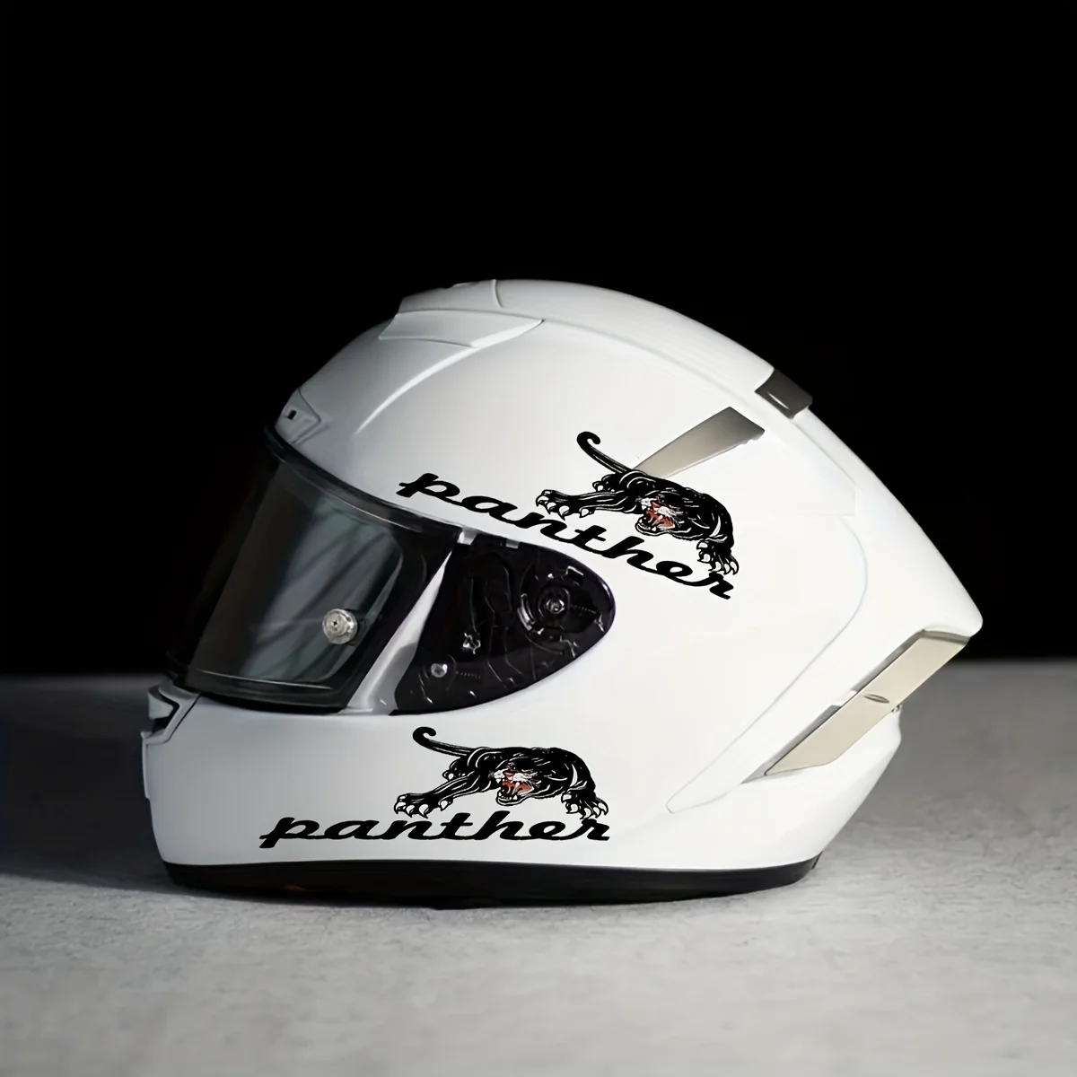 2Pcs Tiger Head Motorcycle Helmet Sticker - Durable waterproof PVC sheet with bold "WHY SO SERIOUS" design