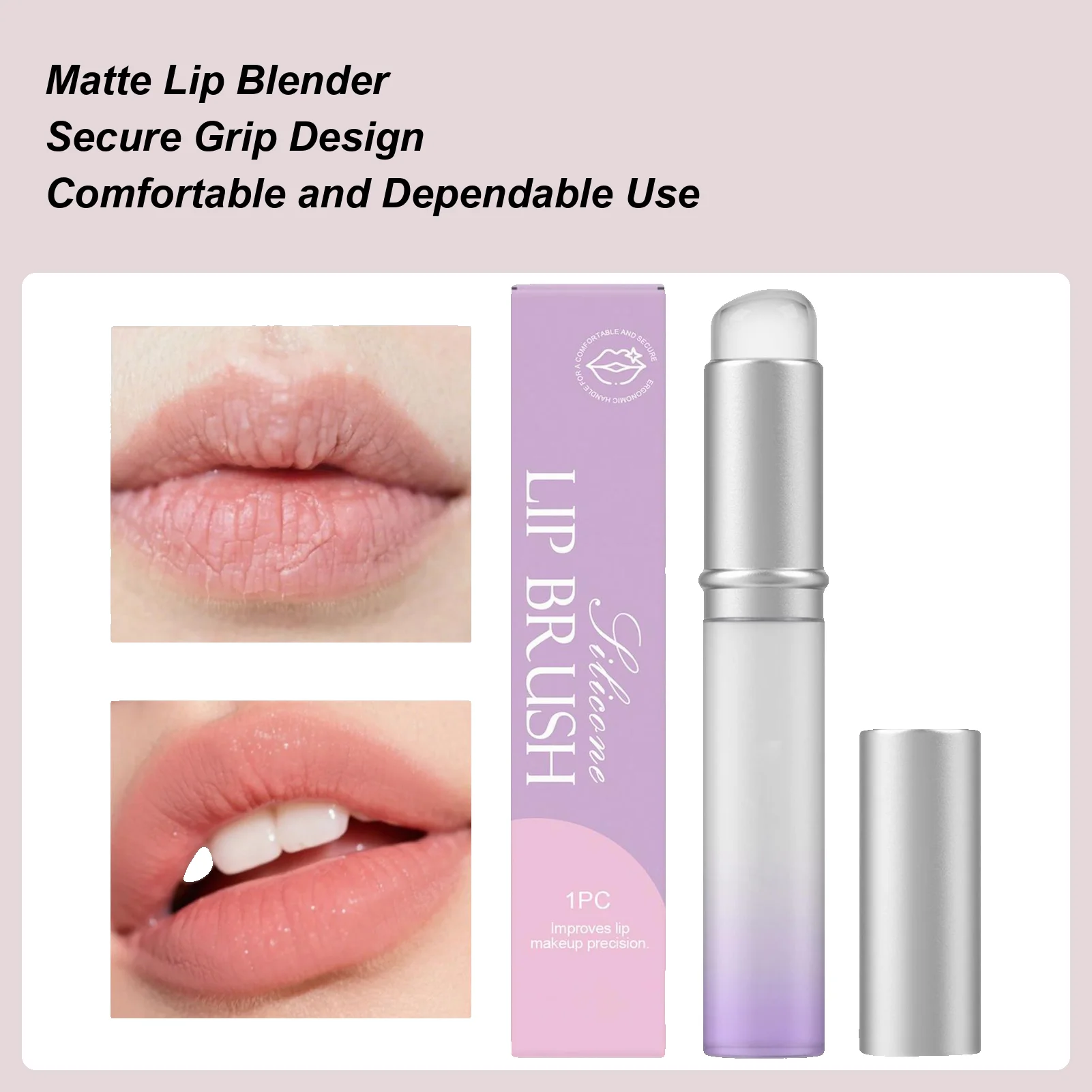 ソフトシリコンリップブラシ丸頭メイクブラシ口紅アプリケーターグロスクリームバームスクラブリップ化粧品ツールアイシャドウブラシ