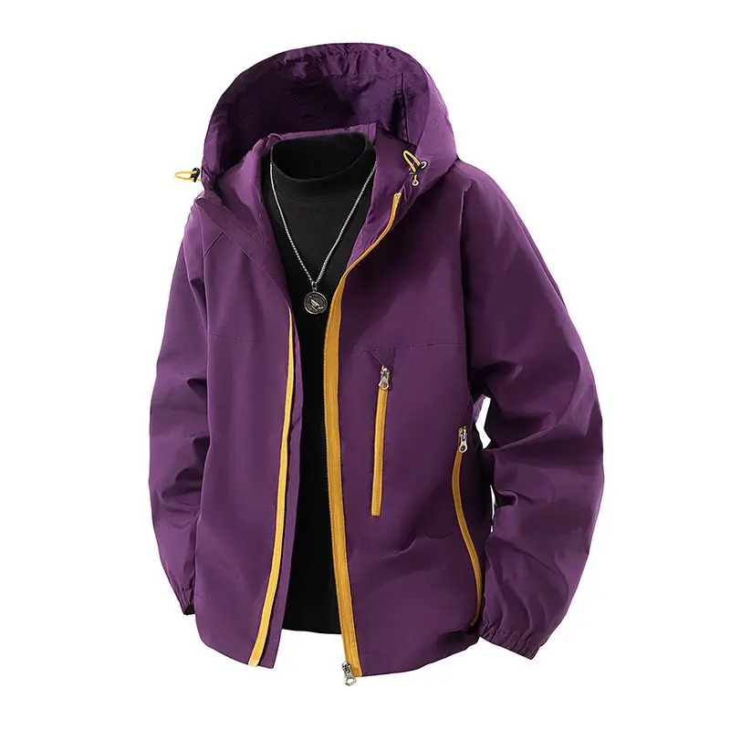 

Весна 2026: Мужская уличная спортивная куртка-ветровка Softshell, повседневная, модная, брендовая верхняя одежда, свободный крой, длинный рукав, шерстяная смесь