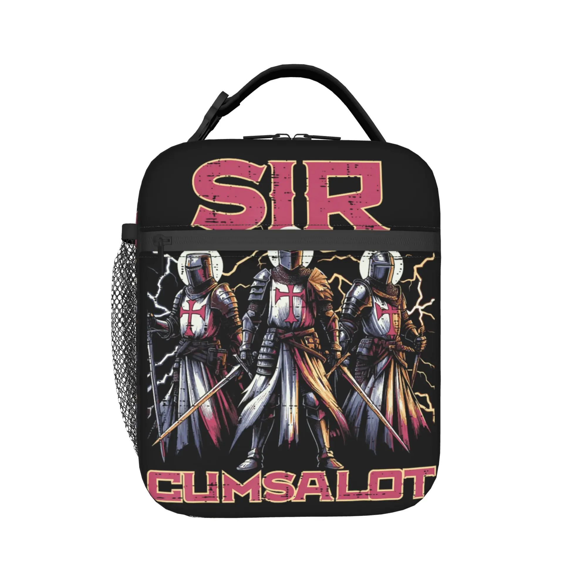 Sir Cumsalot Knight Funny Saying Humor Joke Lunch Bag  Fashion Lunch Box For Girls  Picnic Cooler Bag Thermal Tote Handbags