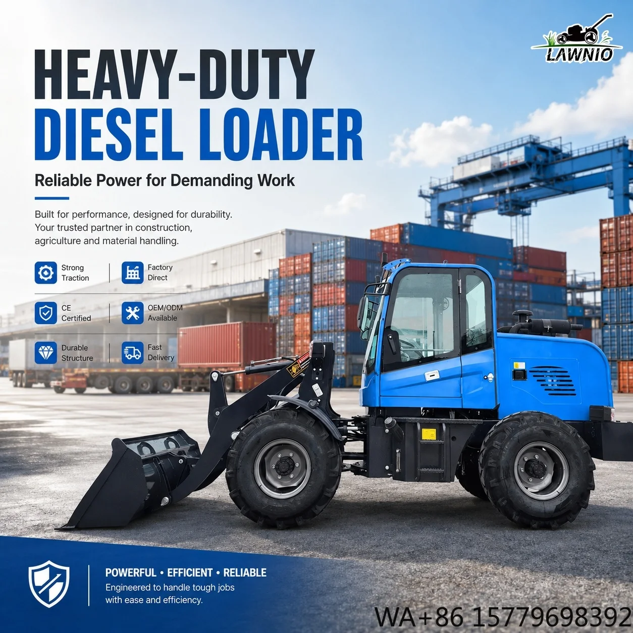 Multiple Configurations Available  Loader  0.5m³ Bucket Capacity Strong  Power Farm Work  Wheel Loader