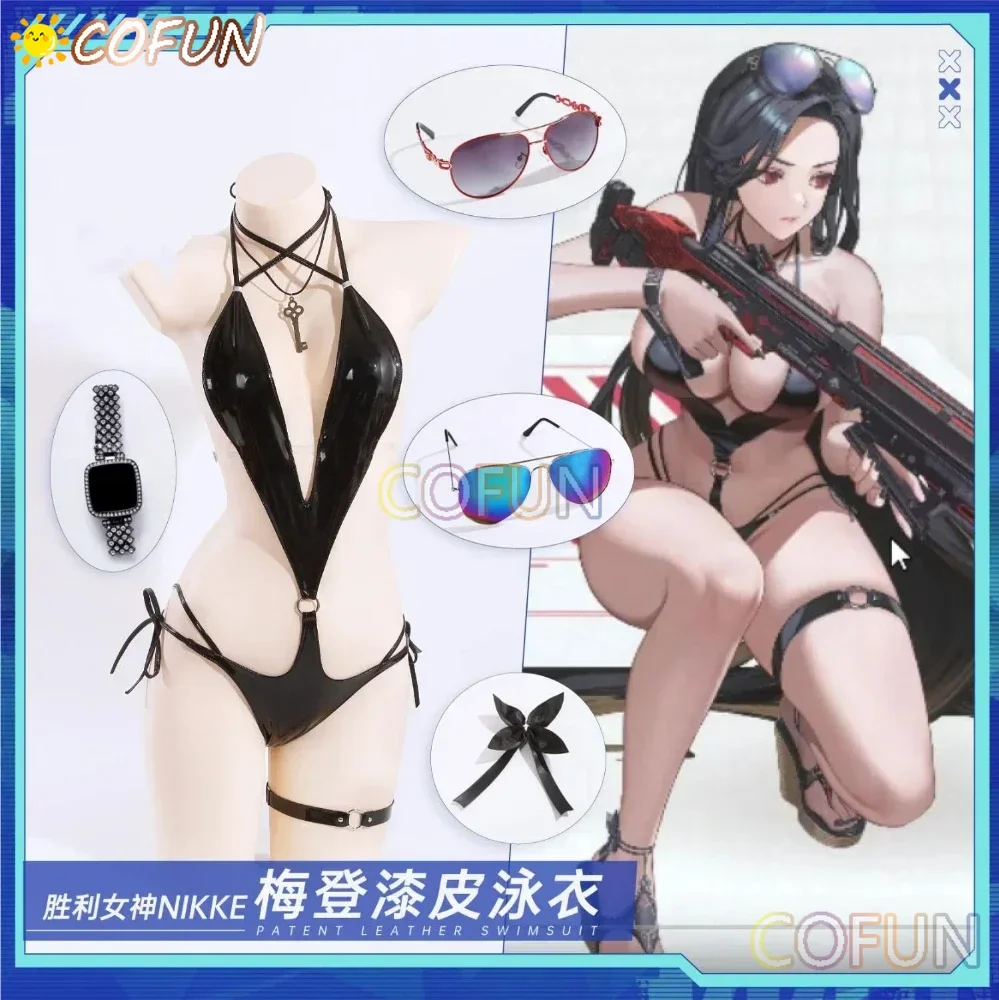 RealCos Goddess Of Victory: Nikke Maiden Patent Leather Swimsuit Cosplay Costume Cos Game Anime Party Uniform Hallowen Play Role