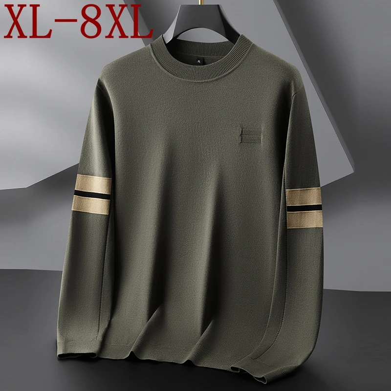 

8XL 7XL 6XL 2025 New Fall Winter Clothes Top Grade Luxury Thin Wool Sweater Men Soft Warm Mens Jumper Casual Turtleneck Pullover