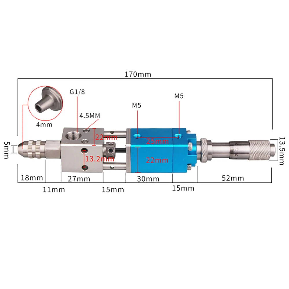 Industrial Dispensing Valve Pneumatic Double-Acting Needle-off Glue Dispensing Valve MY-2121Q With Micrometer Adjustment Knob