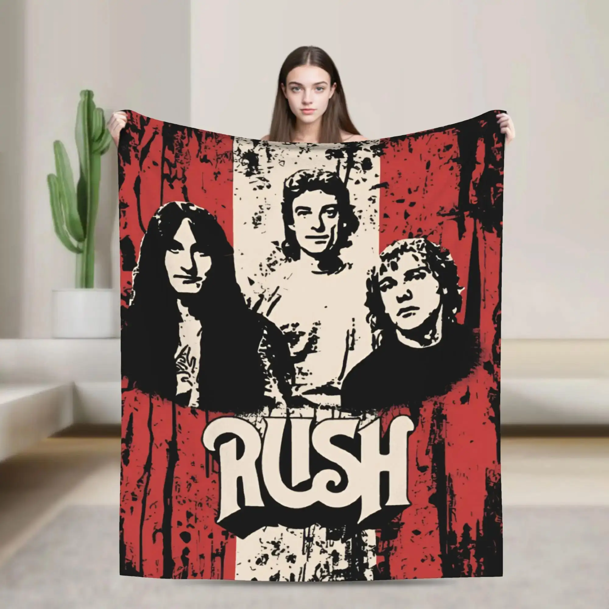 

Винтажный плед с эффектом потертости в стиле рок-группы Rush, теплый, мягкий, качественный, для зимы, покрывало для кровати, для девочек и мальчиков, для улицы, в уличном стиле