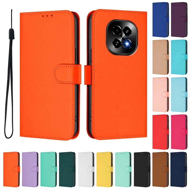 RealmeV60 Cases For Realme V60 Wallet Leather Flip Cases realmeV60 Protective Card Slot Book Solid Color Litchi Pattern Fundas