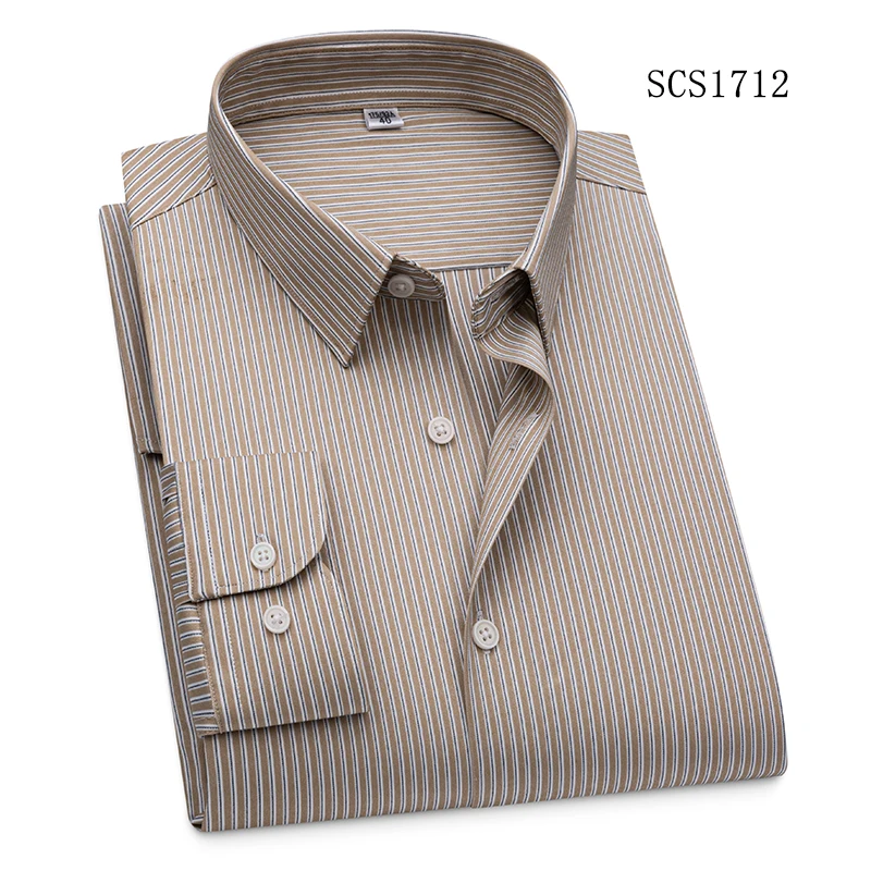 

Полосатая рубашка с длинным рукавом, повседневный дизайн, мужская рубашка, удобный универсальный мужской спортивный топ из шелкового ацетата с добавлением эластана