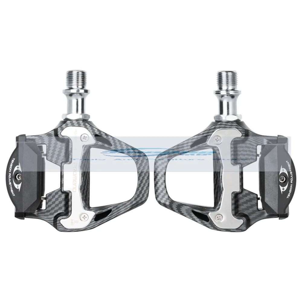 

PROMEND bicycle lock pedal, water transfer printing carbon pattern SPD self-locking peeling bearing road bike pedal lock piece