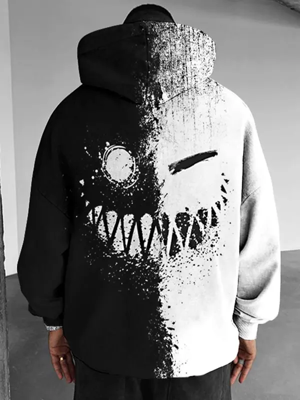 Autumn And Winter Anime Black Men's Hoodie Japanese Style Harajuku Fshion Csual Sorts Hodie Aime Pttern Atumn and winter