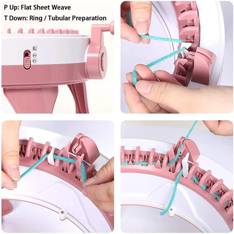 48 Needles Smart Weaving Machine Sweater/Hat/Scarf /Gloves/Socks Round Double Knit Loom Kit Great Gift