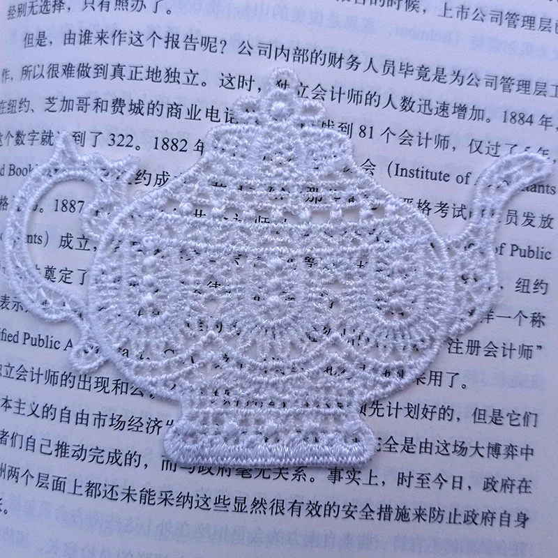 5PCS Three-dimensional hollow water-soluble embroidery embroidery lace coasters table mats cups teapot heat pads DIY fabric sti