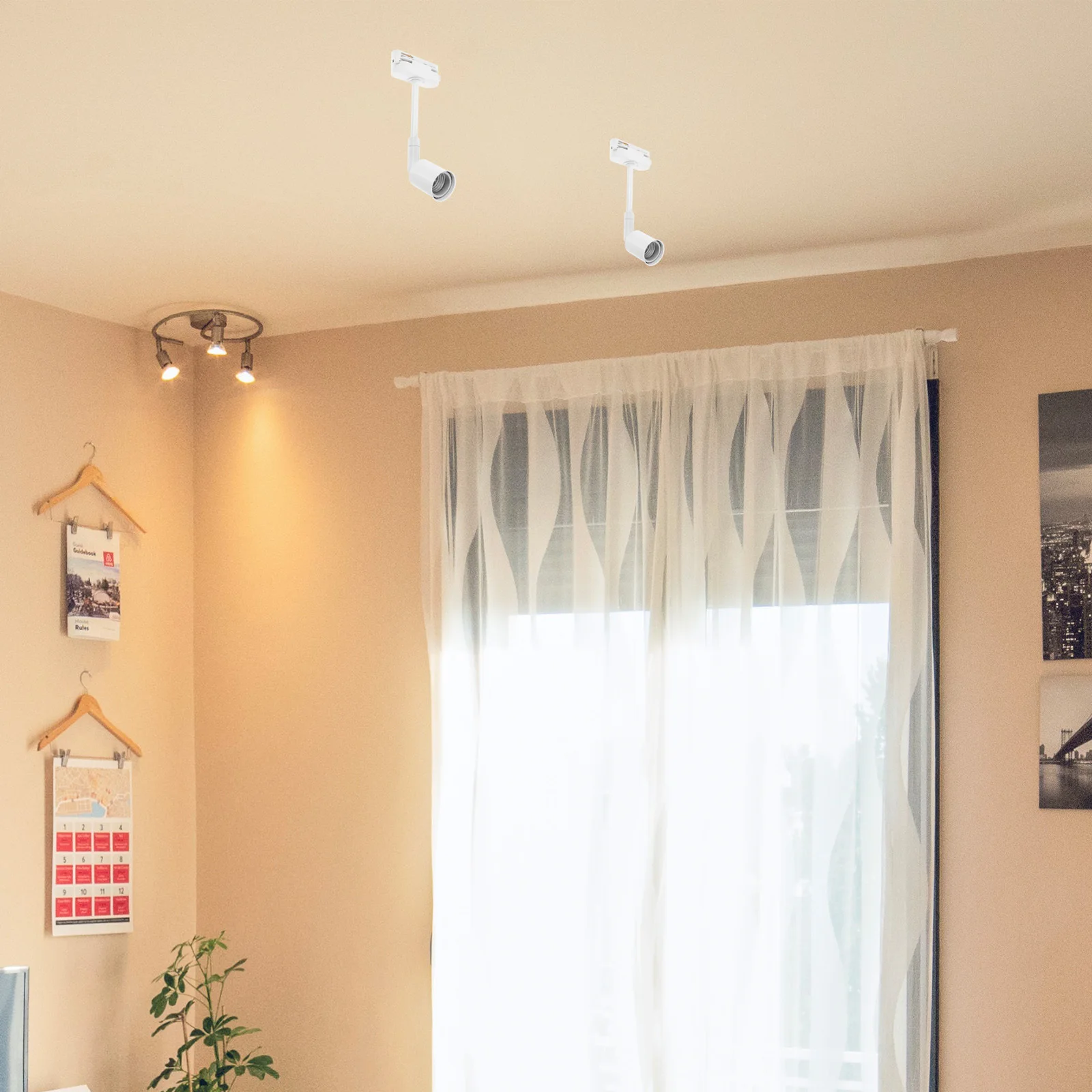 محول محول حامل المصباح اللولبي E27 لتركيبات إضاءة المسار - مقبس إضاءة LED أبيض لمتاجر الملابس التجارية #5