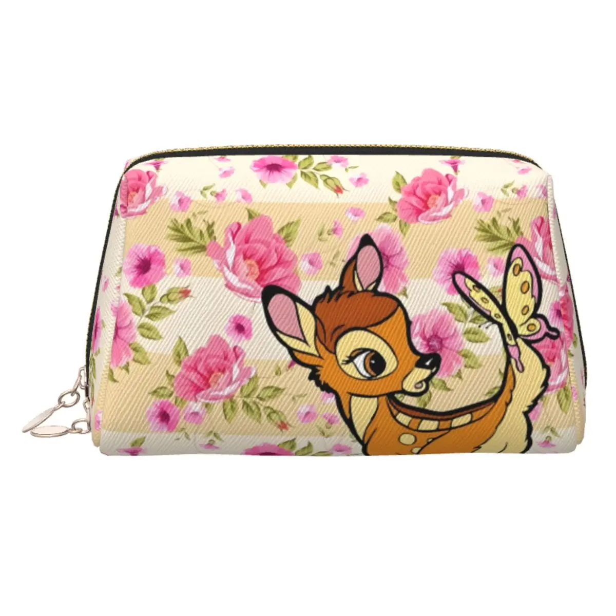 

Custom Travel Bambi Rabbit Rose Toiletry Bag Fashion Classical Makeup Cosmetic Organizer Women Beauty Storage Dopp Kit Case