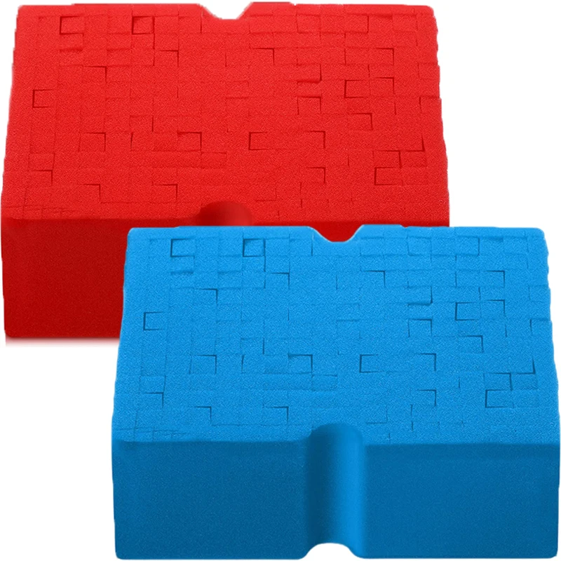 Car Wash Sponge Large Cross Cut Soft Foam Grid Super Absorbent Sponge Easy Grip Non Scratch Car Cleaning Tools Auto Accessories