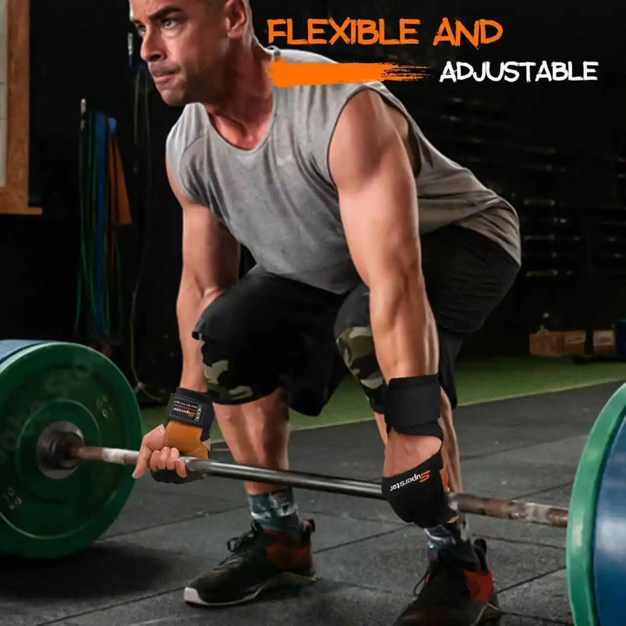 Original Leder Halbfinger-Fitnesshandschuhe mit Silikon-Luftpolster für Gewichtheben und Workout, Rutschfest und Atmungsaktiv für Männer und Frauen – Detail 3