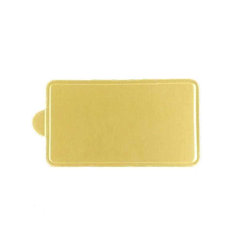 

100Pcs Baking Tool Disposable Cake Cardboard Paper Gold Dessert Tray Mini Multi Shape Cupcake Base Commercial