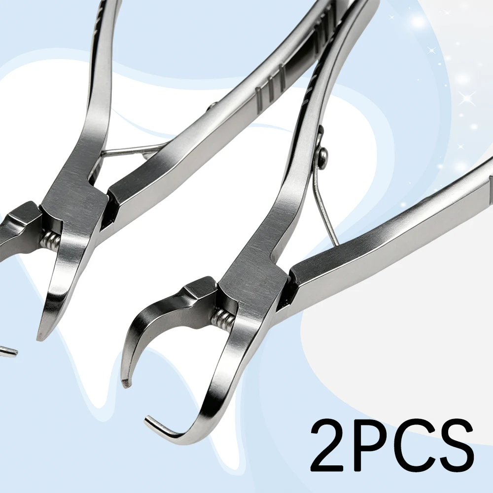 2Pcs Dental Temporary Crown Removal Pliers Dental Prosthesis Tooth Extraction Clinical Dentist Hand Instrument