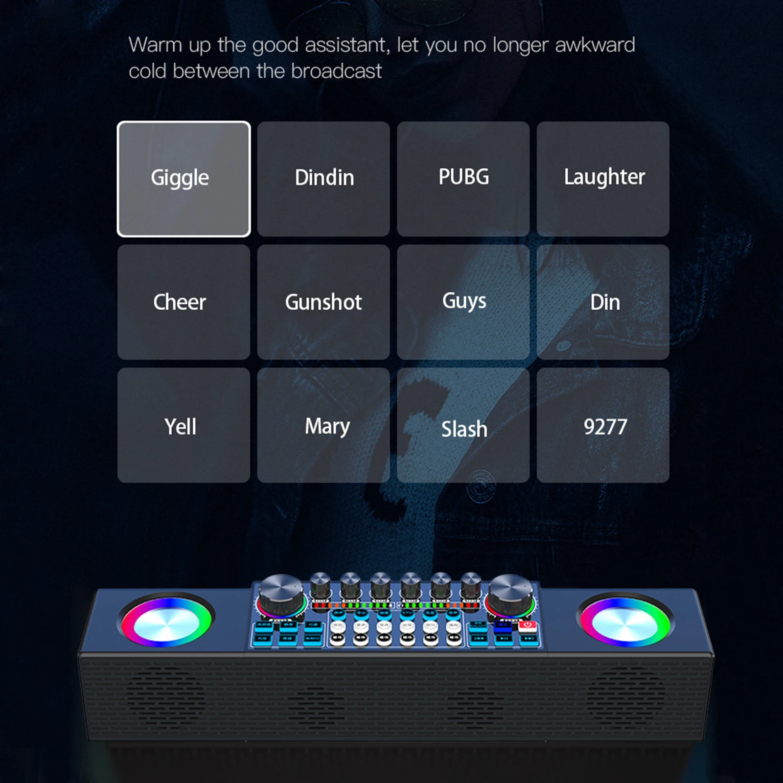 Wireless Live Singing Sound Card Audio Integrated Machine Voice Changer for Family Outdoor Square Dance Karaoke Portable Speaker