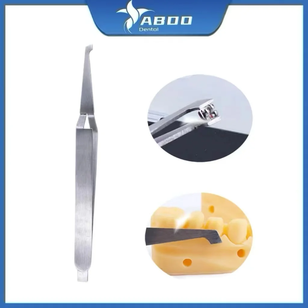 3pcs Bracket Tweezers Stainless Steel Orthodontic Reverse Action Serrated Tools Forceps Dentist Pliers Cutting dontic Buccal