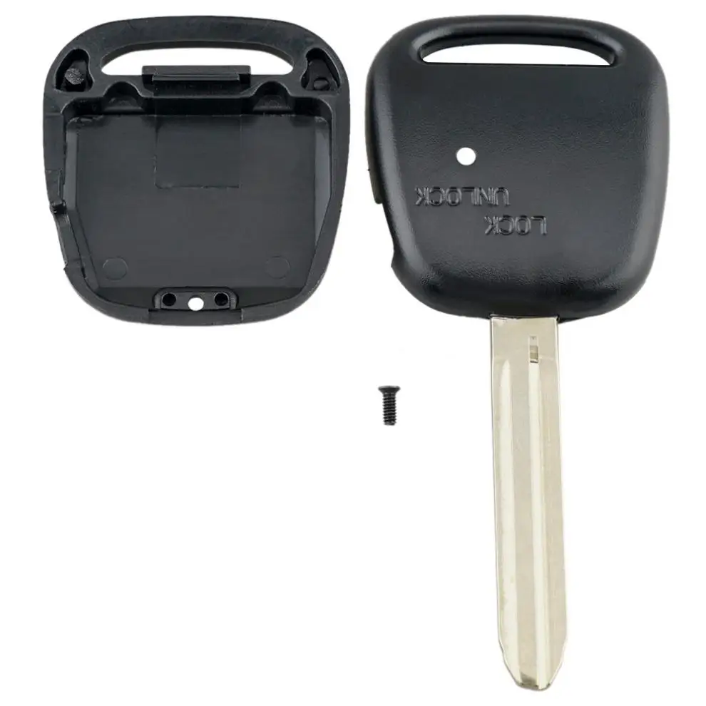 รถ REMOTE Key SHELL Case Fit สําหรับ TOYOTA Carina Estima Harrier Previa Key FOB พร้อม TOY43 ใบมีด 1 ปุ่มด้านข้าง