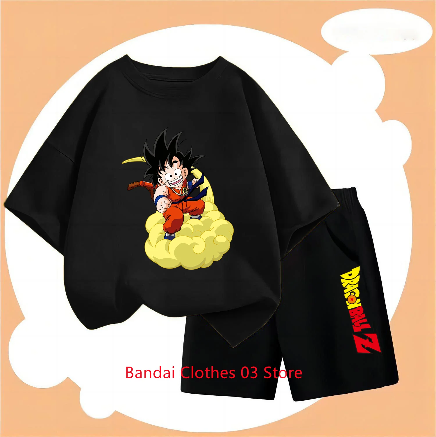 

Dragon Ball Elementary Boy Set Little Girls Clothing Summer Couple T-shirt Korean Children's Clothing 2024 Stitch Mother Kids