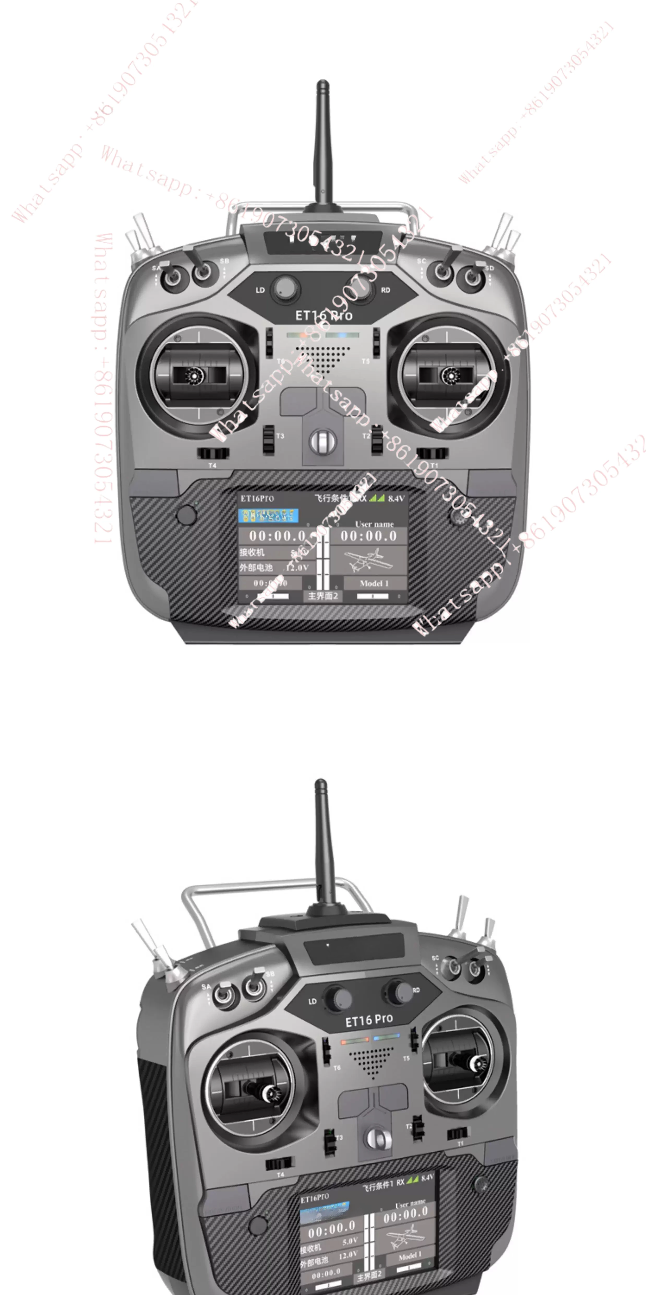 

16S PRO remote control 16 channel crosser fixed wing black sheep double high frequency head