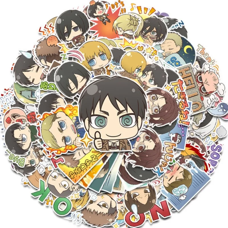 

Attack on Titan Anime Stickers Eren Stickers Aesthetic Kawaii Scrapbooking Supplies Stationery Kids Friends Gift for Fan Diy Cos