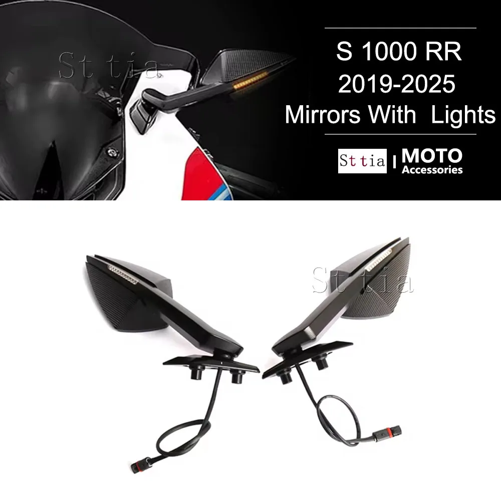 

Motorcycle LED Rearview MIrror with LED Turn Signal Light Side Mirrors For BMW S 1000 RR S1000 RR S1000RR 2019-2025