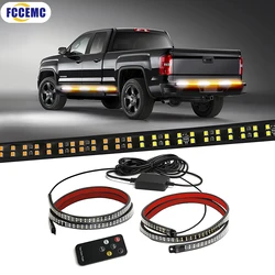 2PCS Emergency Truck Car Strobe Light LED Running Board Lights Bar Remote Control Flashing Warning Lamp Strip For Trucks SUV