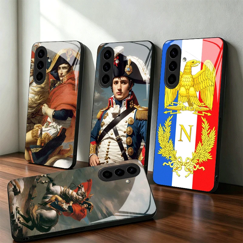 Napoleon Bonaparte Glass Phone Case for Samsung A17 A16 A15 A14 A13 A57 A56 A55 A54 A53 A37 A36 A35 A34 A33 A27 A26 A25 A24 A23