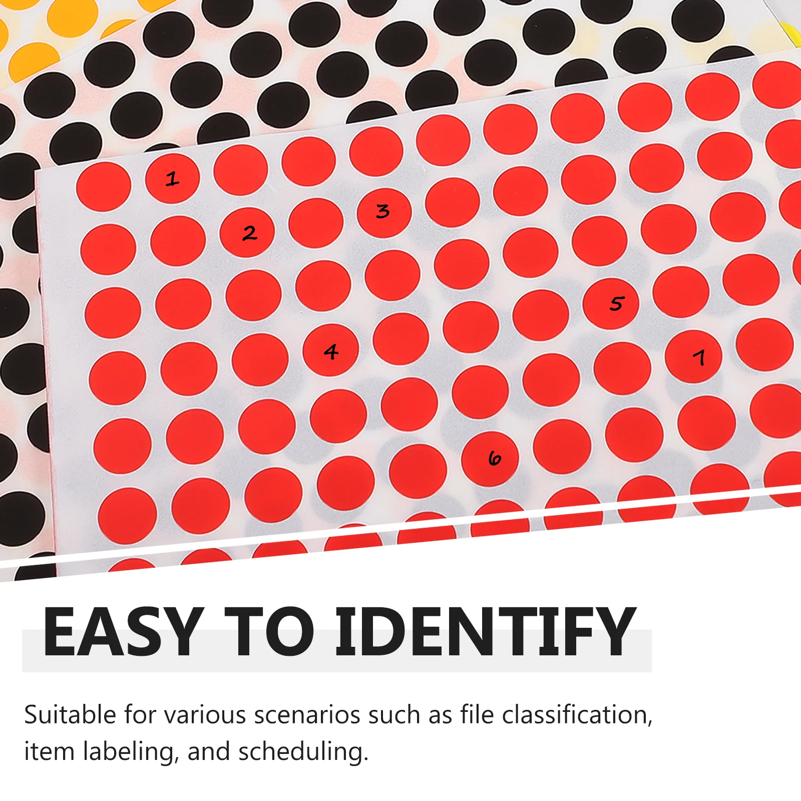 

2800pcs Colored Coding Labels 8mm Round Stickers 5 Colors No Trace Adhesive Dot Labels for Gifts Envelopes Sealing Sorting