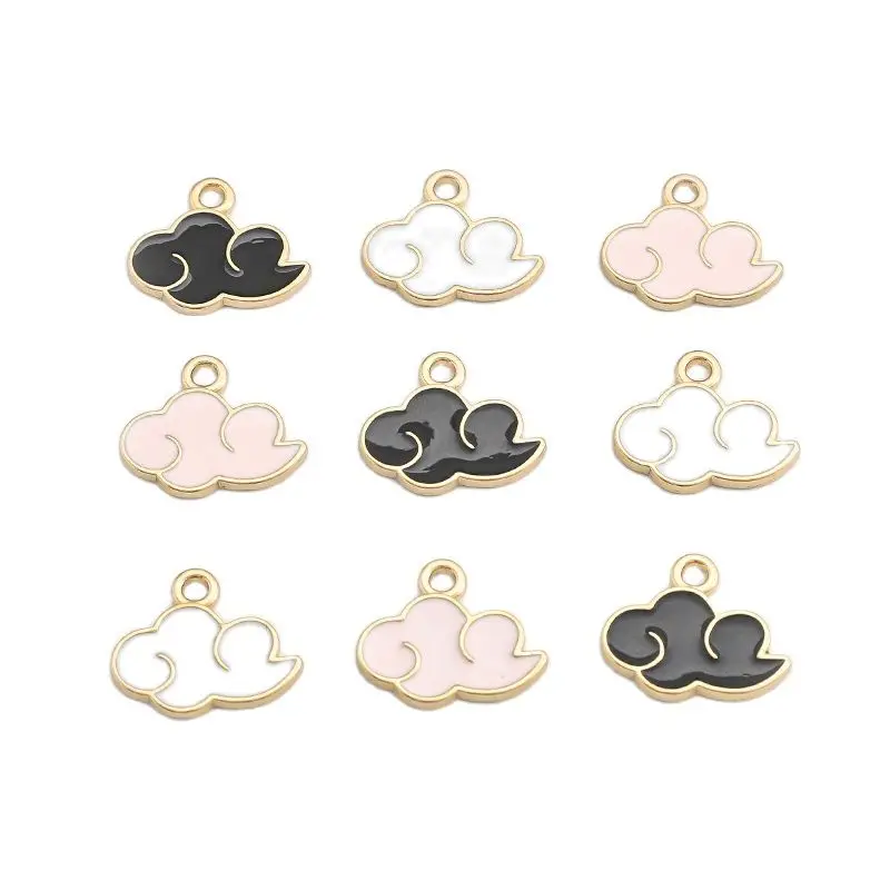 

10PCS Zinc Alloy Cloud Enamel Charms Cartoon Colorful Pendants For Diy Bracelet Earring Necklace Jewelry Making Accessories