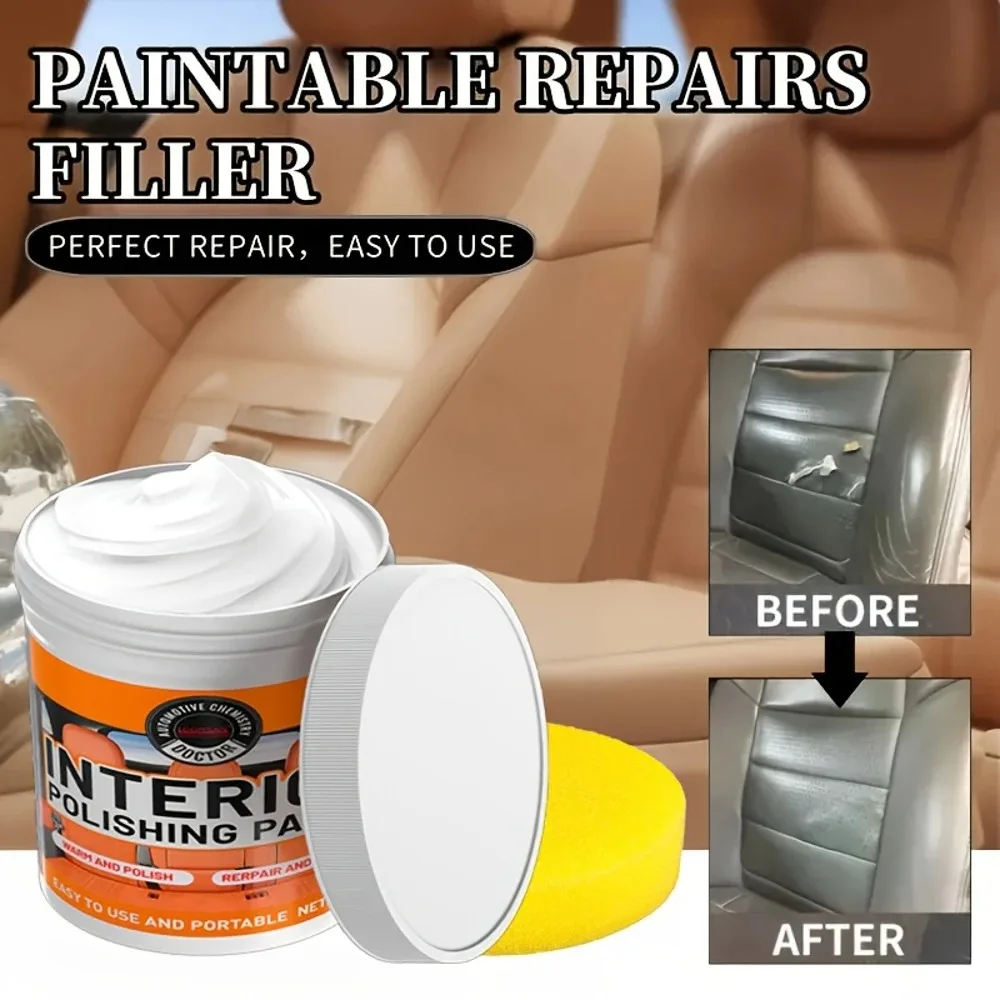 Plastic Parts Repair Paste: Leather Sofa Care Compound, Scratch Reduction, Restores Glossiness, Suitable for Plastic, Ru