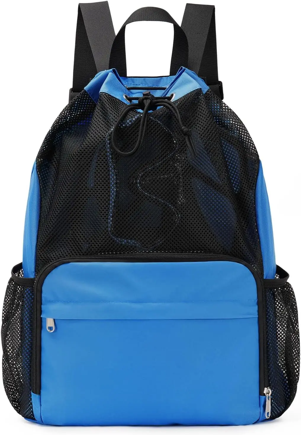 Drawstring Backpack Sports Gym Bag with Wet Pocket Swim Bag Mesh Drawstring Backpack with Shoe Compartment Beach Sackpack for Sw