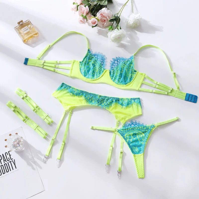 

Bikini lace sexy underwear push up bra set3set